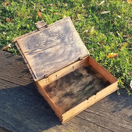 Book shaped storage box wooden - box,