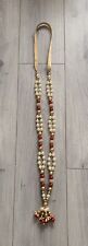 Indian (Asian) Bollywood Wedding Pearl Red Beads &Diamonds ball garland