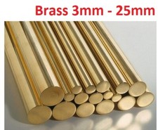 BRASS ROUND BAR ROD CZ121  3 4mm 5mm 6mm 8mm 10mm 12mm 15mm 17mm 20mm 25mm 32mm