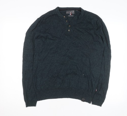 Superdry mens green henley - superdry,