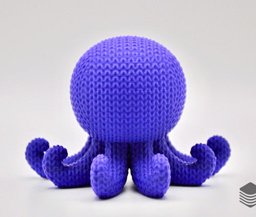Purple knitted octopus soft - purple,