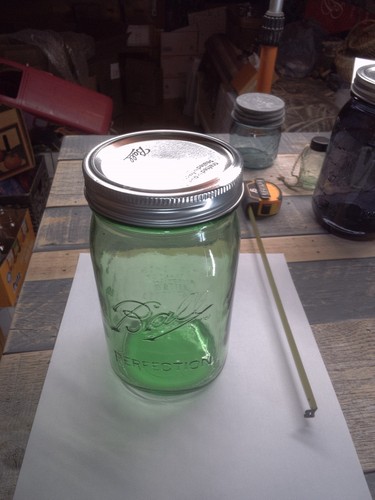 Ball green mason jar quart - ball,