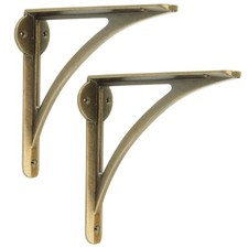 Pair Antique Brass Cast Iron