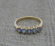 Stunning Ladies 9ct Yellow Gold Blue Natural Colour Change Sapphire Size O 1/2