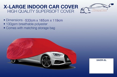 Red indoor car cover - xl,