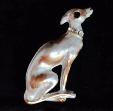 Art Deco Style Greyhound Dog Enamel Brooch Pin Jewellery