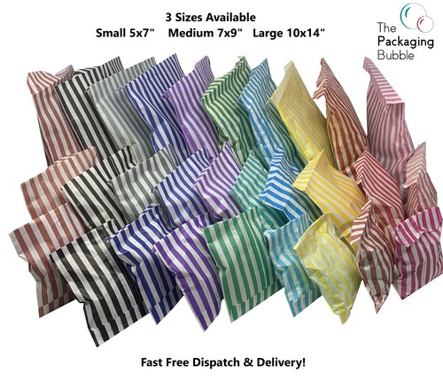 Candy stripe paper bags - stripe,