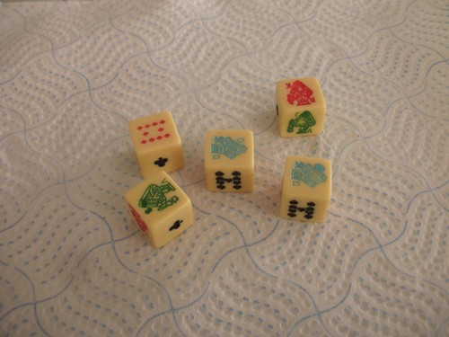 Vintage set poker dice - vintage,