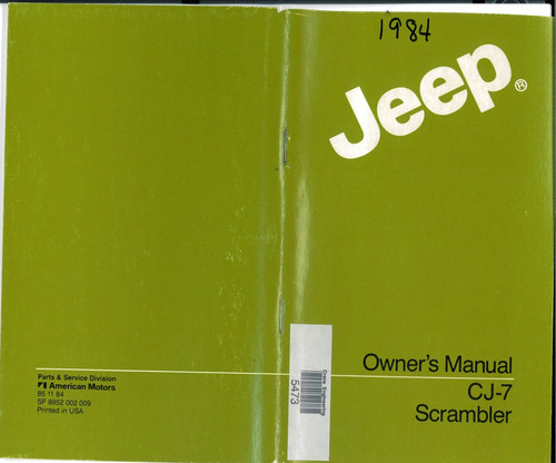 1984 jeep scrambler - jeep, cj-7