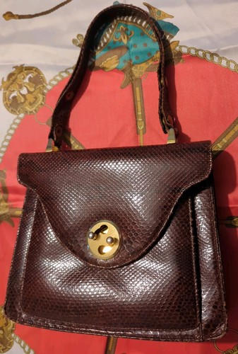 Vintage snake skin - , brown