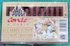 Conte a Paris 12 Caarres  Sanguine Watteau 2452 Pastels