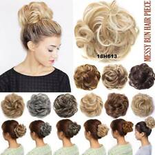 REAL Bun Curly Messy Scrunchie Hair Piece as human 100% Natural OMBRE False Hair