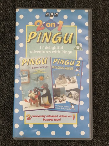 Pingu vhs video barrel - 2, on