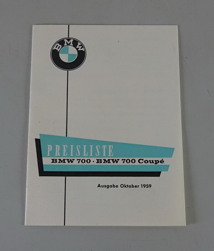 Price list bmw 700 - +, coupe
