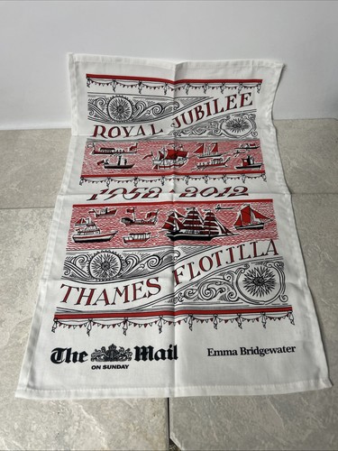Vintage cotton tea towel royal - cotton,
