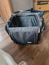 Papermania Black Shopper  Wheeled Craft Tote  Weekender Travel Bag Case