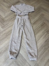 Women’s ABERCROMBIE & FITCH Soft Sherpa Collection Tracksuit Co Ord Set XXS