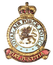 Vintage Old Royal Air Force RAF Police Squadron Enamel Lapel Sweetheart Badge