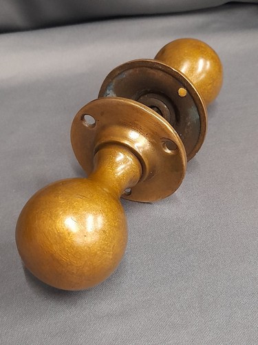 Brass vintage door knobs - door, /