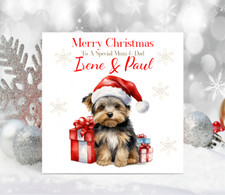 Christmas card Personalised Dog Christmas Card Yorkshire Terrier Dog