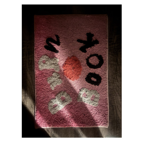 2x3 pink tufted area - pink,