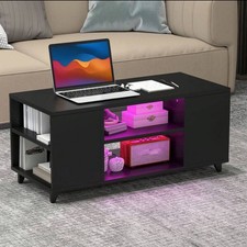 Coffee Table with LED Square