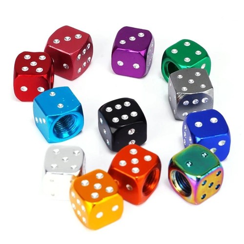4pc dice tyre - valve, caps