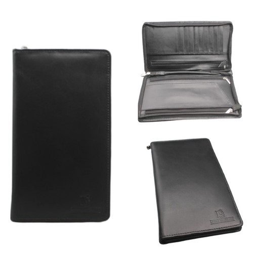 Leather wallet organiser with - leather,