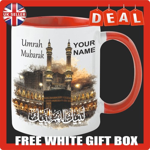 Custom umrah mubarak mug with - umrah,