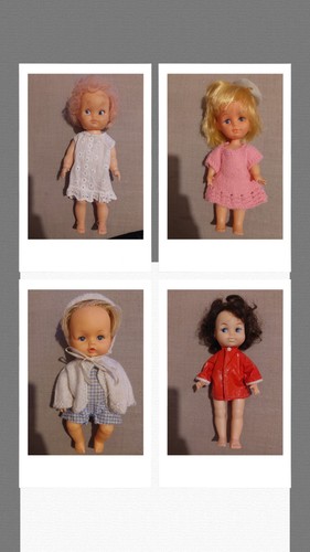 Four vintage 1970s small dolls - four,