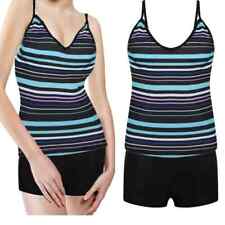 Women Ladies Tankini Set with Boy Shorts Padded Swimsuit Bathing Swim Costume