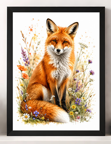 Fox animals print - animals, picture