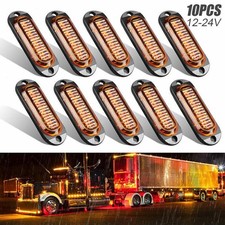 4 LED Side Marker Lights Amber Signal Indicator Lamp Lorry Truck Trailer 12V UK