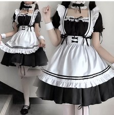 Lolita French Maid Dress Girls Woman Anime  Cosplay Costumes