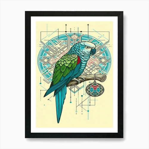 Tango parrot art - art, print
