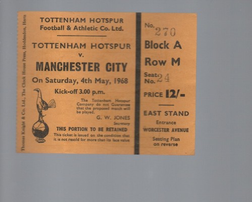 Used ticket tottenham v - tottenham,