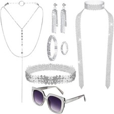 8 Pcs 70s Abba Accessories