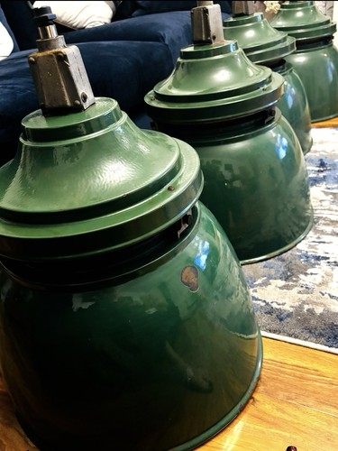 Set green enamel twin - set, of