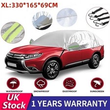 Half Car Cover Top Roof Sun UV/Rain Protection Waterproof Outdoor Universal 190T