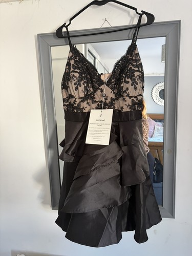 Goddiva dress with - black, lace