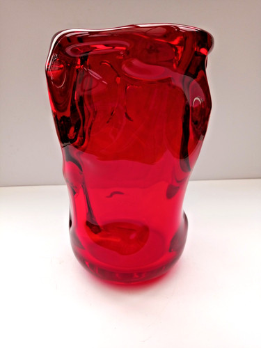 Whitefriars cased ruby knobbly - cased,