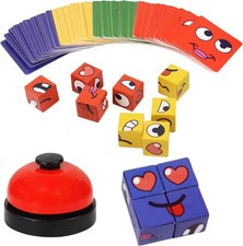 Face Changing Magic Cube Game - 3D Puzzle Educational Toy, Montessori Matching 