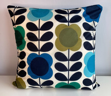 New cushion cover Orla Kiely style abstract retro flowers leaves 45x45cm