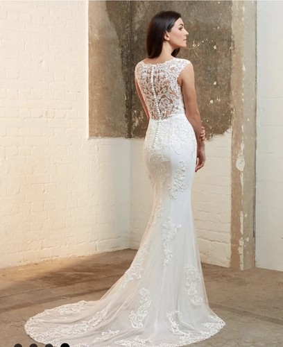 Sheath ivory wedding dress - sheath,