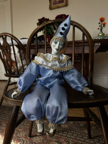 Vintage pierrot clown doll - vintage,