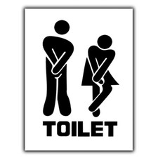 TOILET MENS WOMENS SIGN METAL