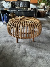 Vintage Franco Albini Style Boho - Tiki Footed Plant Stand / Low Stool.