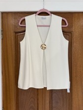 ASOS Design Soft Touch Longline Waistcoat With Gold Button Size M