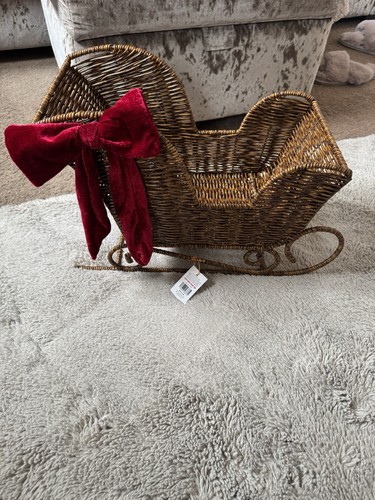 Wicker sleigh christmas - wicker,