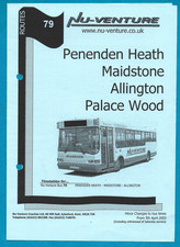 Nu-Venture 79  Penenden Heath - Maidstone - Allington timetable 5.4.2003